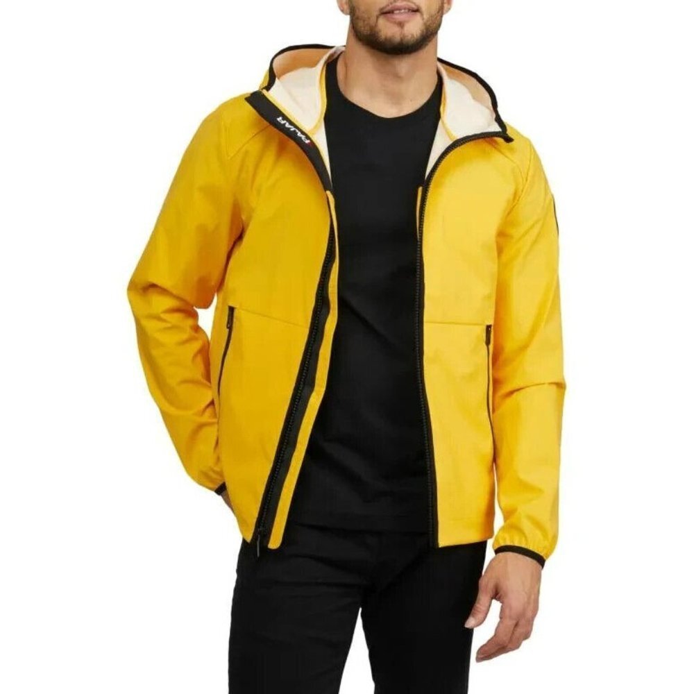 PAJAR Mens Benton Hooded Rain Packable Jacket Golden Full Zip Size XL‎ NWT